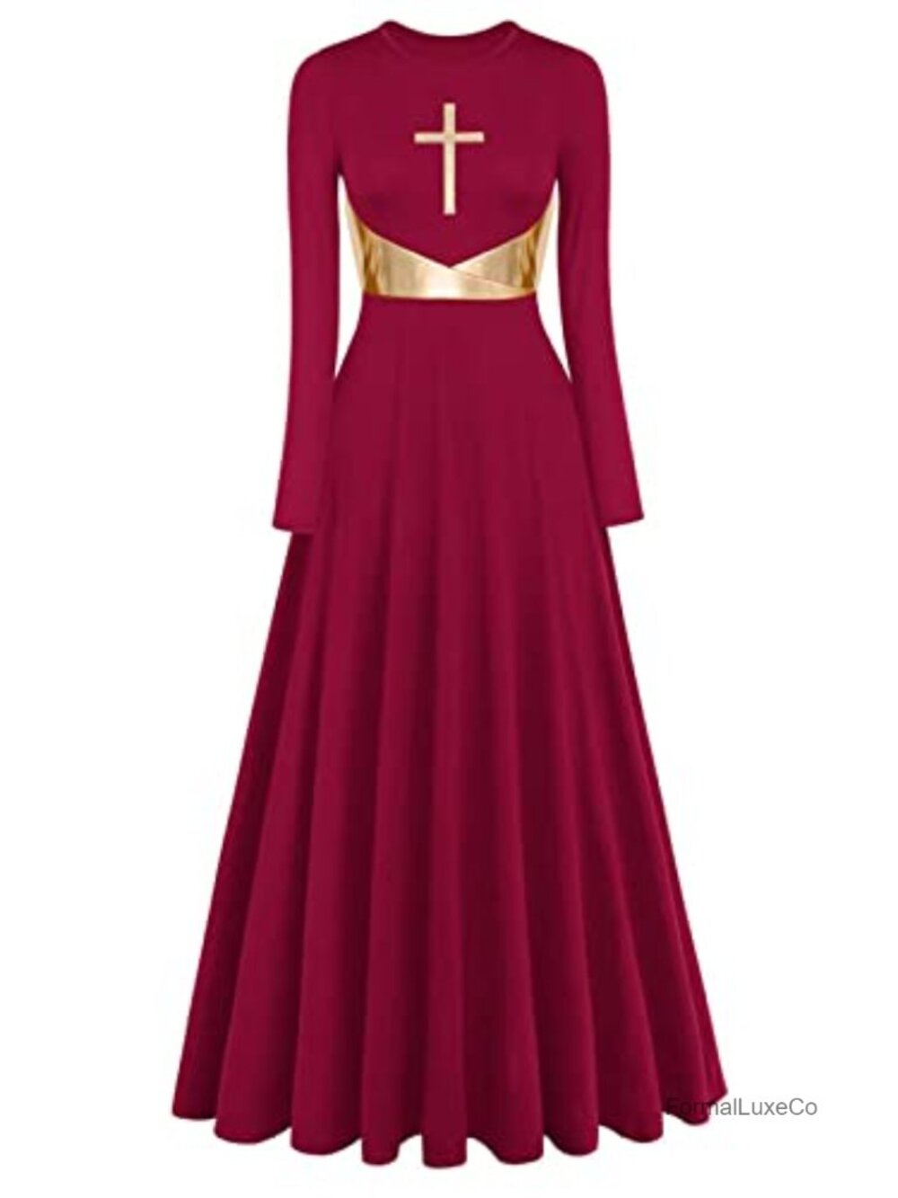 Women's Full Length Praise Dance Dress Liturgical Worship Choir Gown